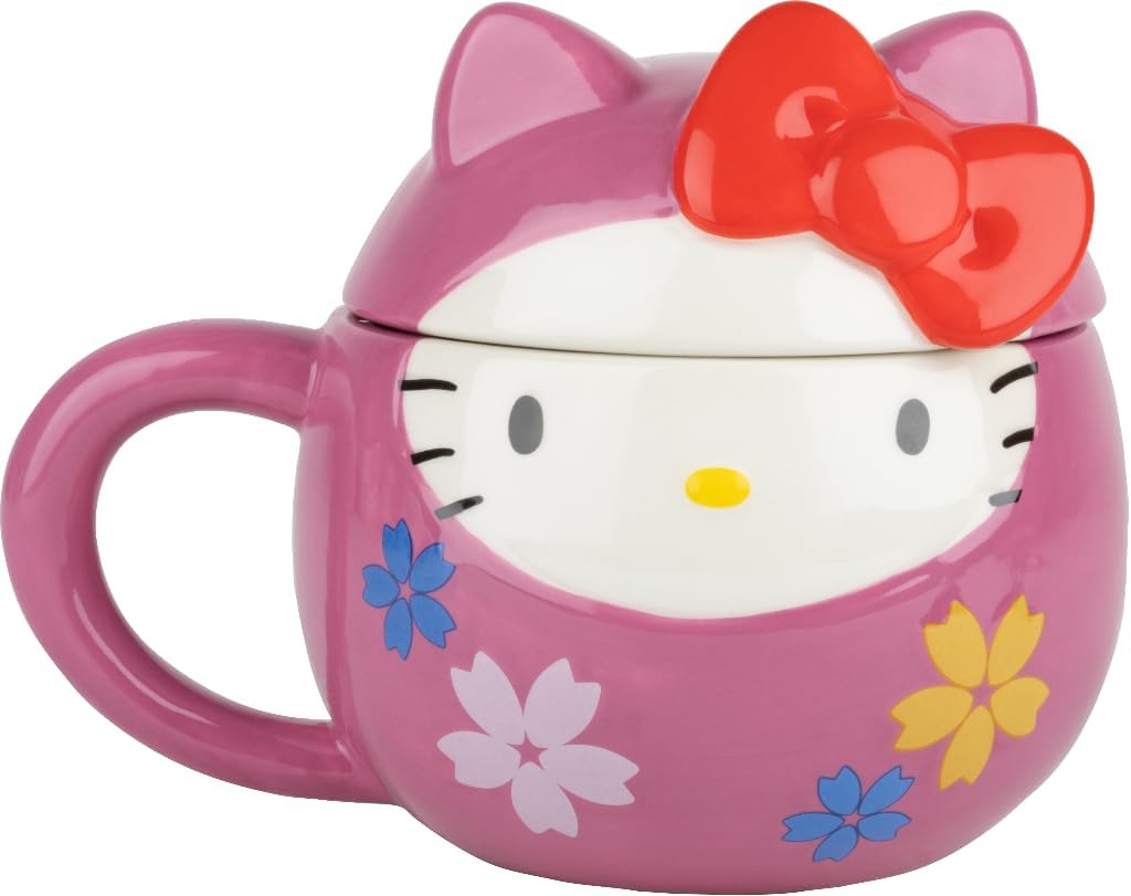 Cana din ceramica 3D Hello Kitty Konix - 320 ml - Daruma Design - Roz