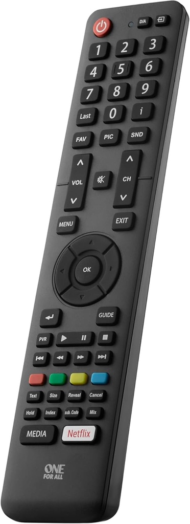 Telecomandă TV Hisense One For All - Funcționează cu TOATE televizoarele Hisense / Smart TV - telecomandă ideală pentru înlocuirea televizorului - URC1916