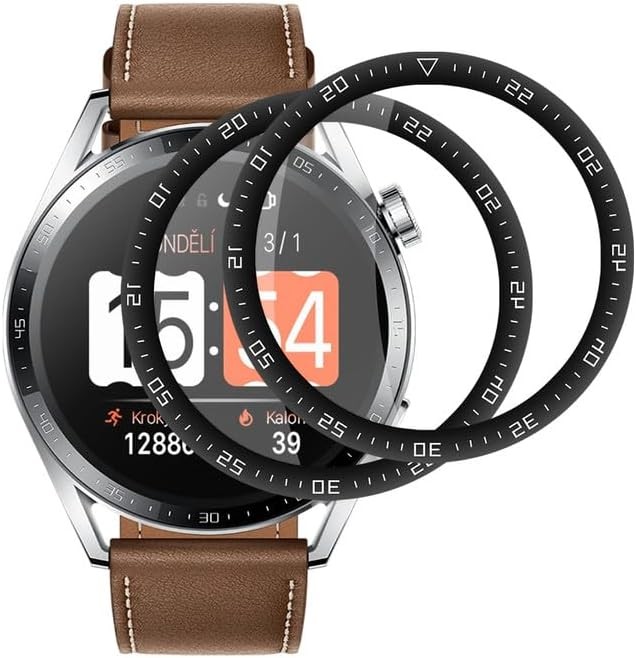 FOXZKISS 2 pachete de protectie de ecran din sticla securizata pentru Huawei Watch GT3 46 mm, rezistenta la spargere, anti-amprenta, luciu ridicat, claritate 10x, dimensiune 46 mm, pachet de 2