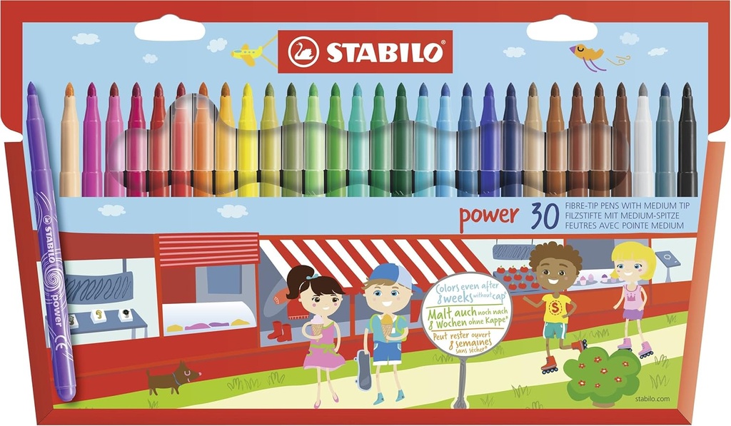 STABILO - Pix - putere - pachet de 30 - cu 30 de culori diferite