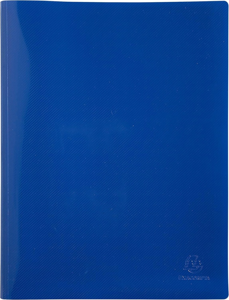 Exacompta - 88182E - 1 folder de buzunar semirigid din PP reciclat BeeBlue, 60 vizualizări - A4 - Bleumarin