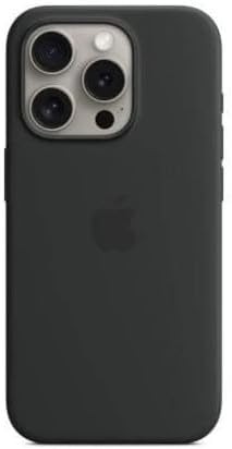 Husa din silicon Apple iPhone 15 Pro cu MagSafe - Schwarz - Schwarz.