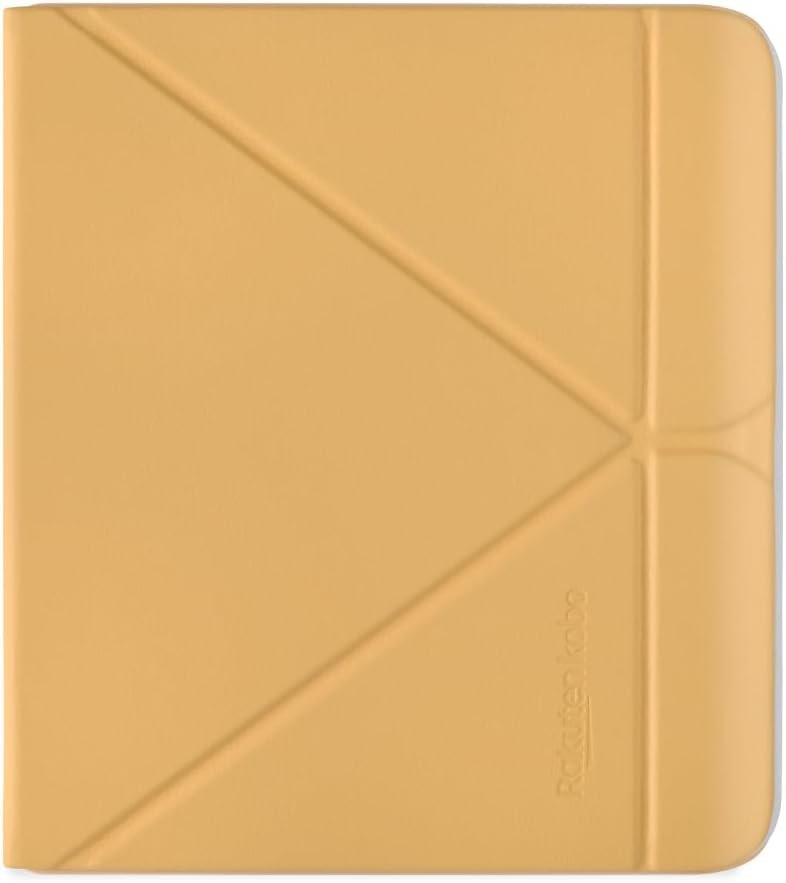 Husa Kobo Libra Color SleepCover | Galben unt | Tehnologia Sleep/Wake | Stand incorporat in 2 cai | Piele vegana | Compatibil cu eReaderul Kobo Libra Color de 7 inchi
