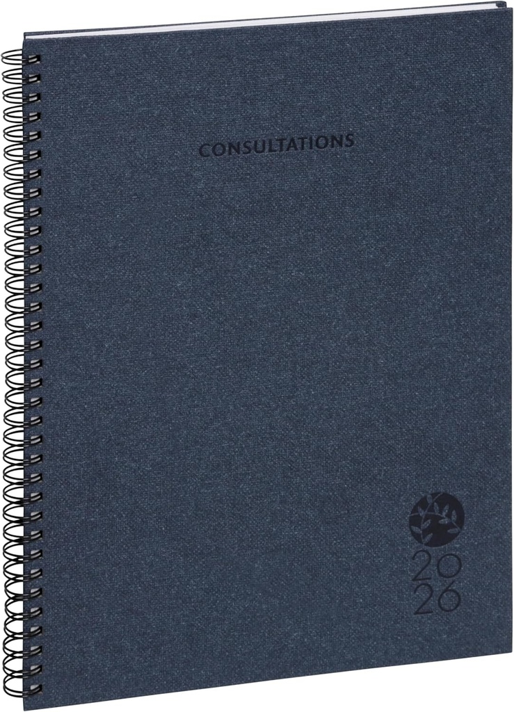 Exacompta - 296422E - Jurnal saptamanal de birou Consultatii S spiralat Forever reciclat - 29,7 x 21 cm - ianuarie pana in decembrie 2025 - Culoare albastru