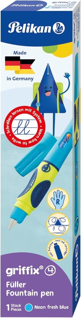 stilou Pelikan griffix Neon Fresh Blue, pentru dreptaci