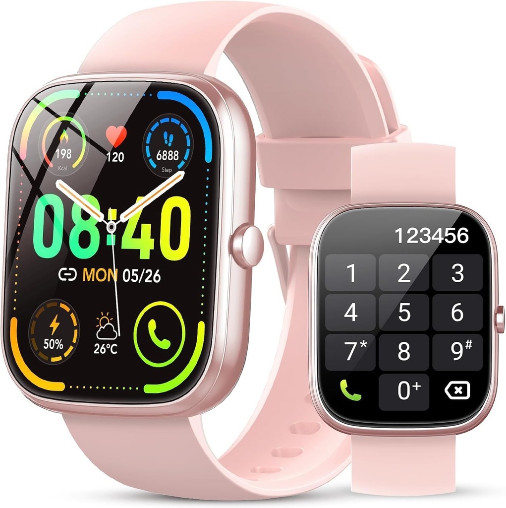 Ceas inteligent pentru femei barbati, ceas inteligent HD de 1,91 inchi cu apeluri Bluetooth, peste 110 sporturi, ceas inteligent sport impermeabil IP68 pedometru/monitor ritm cardiac/monitor somn pentru Android iOS
