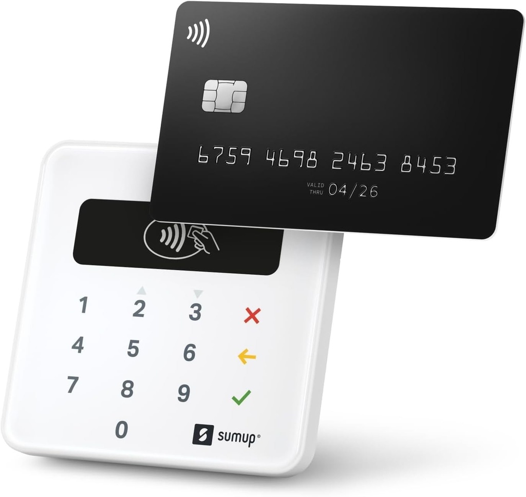 Sum Up Air - Lettore Carte Visa, V PAY, Mastercard, Maestro sau American Express. Fara contact (NFC)