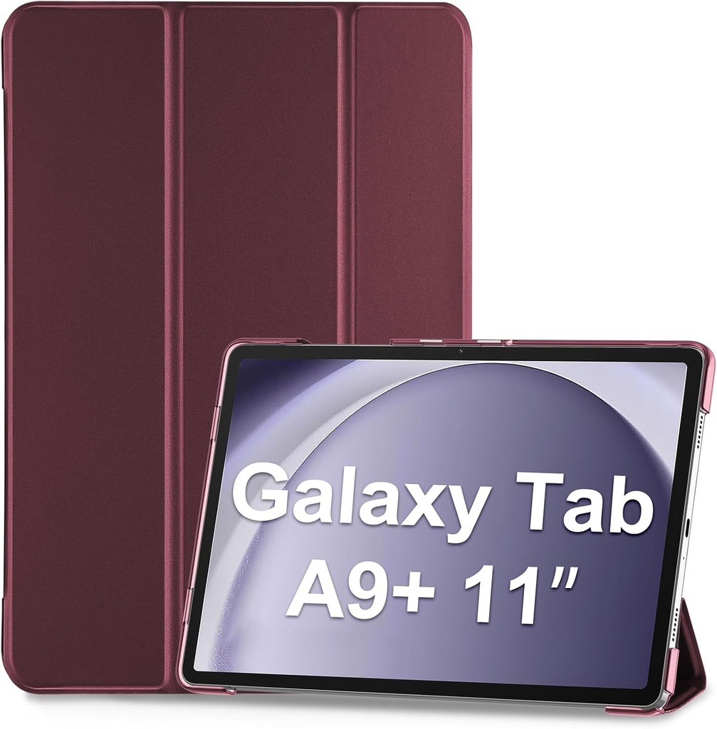 Husa ProCase Galaxy Tab A9+ 11 Pollici 2023, Custodia Galaxy Tab A9 Plus [SM-X210/X215/X216/X218], Smart Cover per Galaxy Tab A9+ Ultra Sottile Leggero -Vino