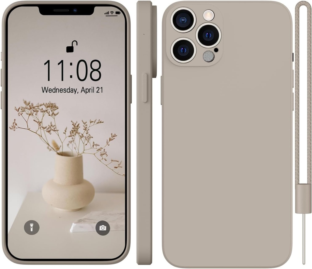 Husa WXX pentru iPhone 12 Pro Husa din silicon, husa pentru telefon mobil pentru iPhone 12 Pro, subtire, subtire, cu microfibra, husa de protectie universala, rezistenta la zgarieturi, pentru iPhone 12 Pro 6,1 inchi, gri titan