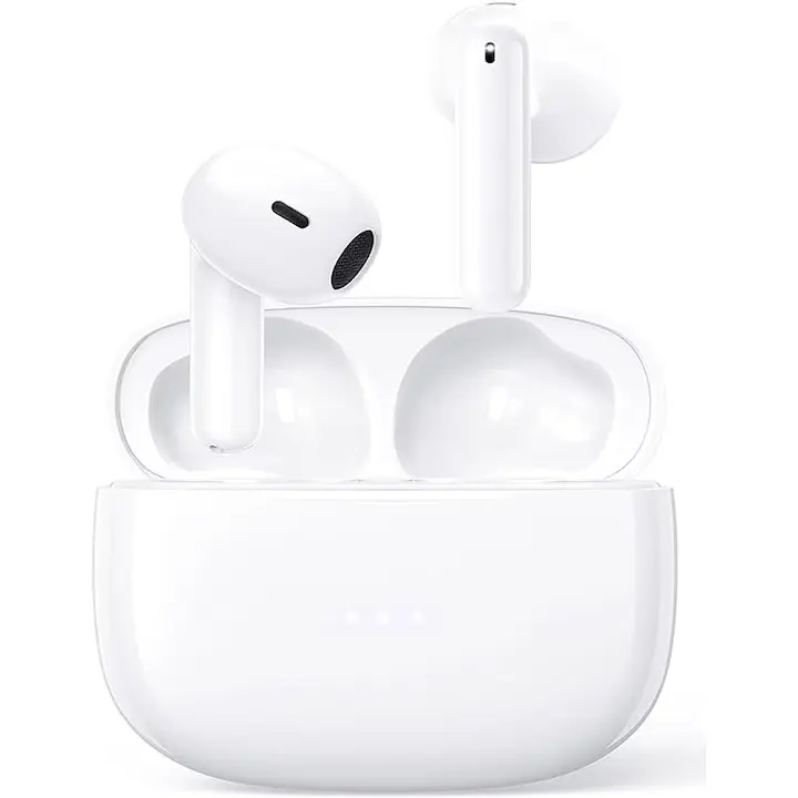 Casti Bluetooth, casti intraauriculare fara fir Bluetooth 5.3 cu microfon cu anulare a zgomotului, timp de redare 40 de ore, casti fara fir IP8 rezistente la apa cu control tactil pentru iPhone Samsung Android