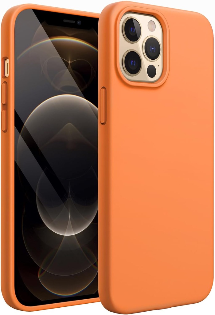 Husă din silicon JETech pentru iPhone 12 Pro Max 6,7 inchi, husă pentru telefon complet cu atingere moale și mătăsoasă, husă de protecție rezistentă la șocuri cu căptușeală din microfibră (albă)