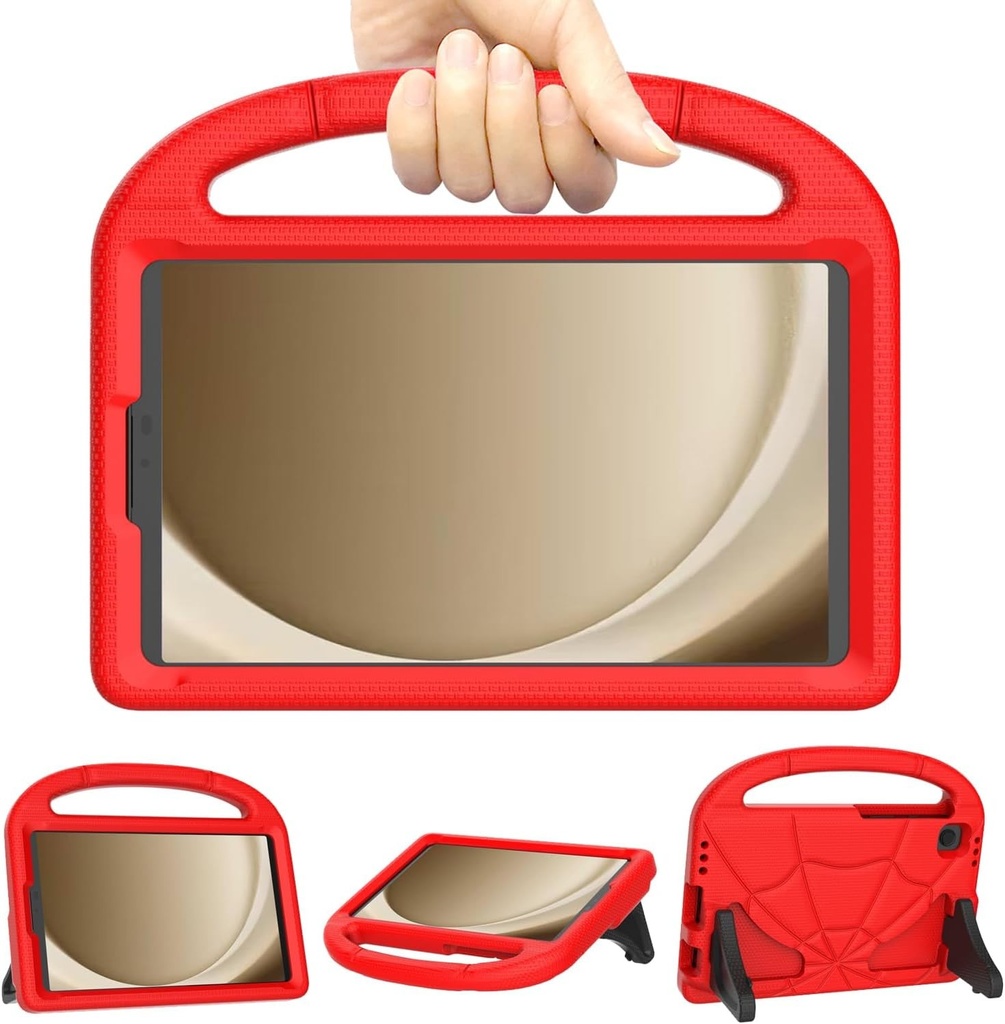Husa Patamiyar pentru copii pentru Samsung Galaxy Tab A9 8.7" 2023, husa antisoc pentru tableta Samsung A9 cu suport de maner pentru Tab A9 8.7" 2023 (SM-X110/X115/X117) si Tab A7 Lite -Rosu