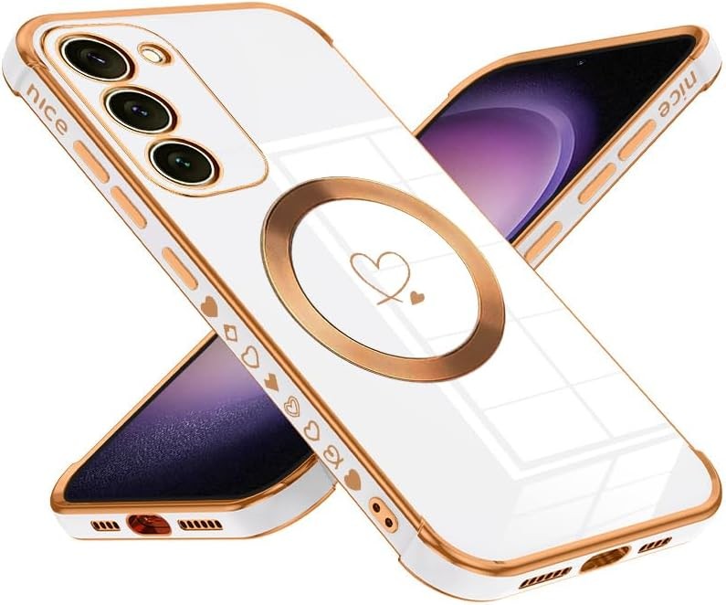 Keteen pentru Samsung Galaxy S20 FE Husa pentru Magsafe, Husa magnetica pentru telefon Samsung S20 FE, subtire, flexibila, silicon TPU, galvanizata, rezistenta la socuri, rezistenta la zgarieturi, pentru Samsung Galaxy S20 FE, alba