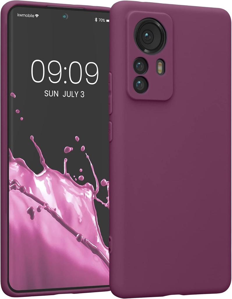 husa telefon mobil kw compatibila cu Xiaomi 12 Pro - Husa mobila din silicon din Bordeaux Violet