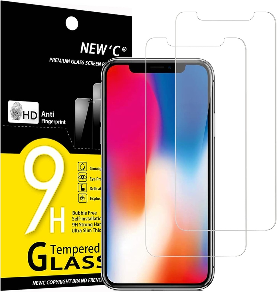 Sticla de protectie blindata pentru iPhone 11 Pro si iPhone X si iPhone XS, fara zgarieturi, duritate 9H, protector de ecran HD, 0,33 mm ultra-clar, ultra-rezistent