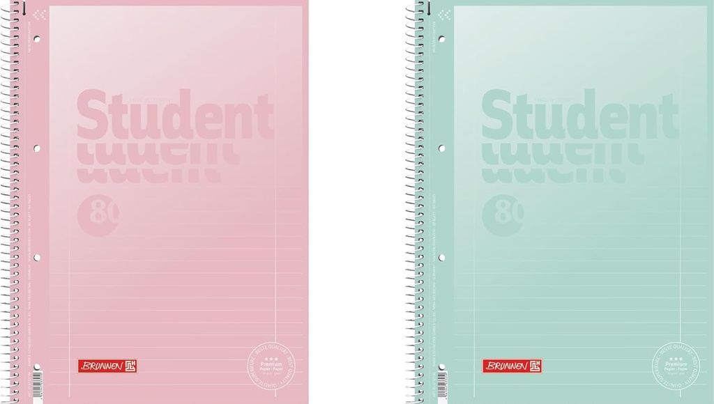 BRUNNEN College Block Premium Student „Pastel” Culori pastel A4 (culoare aleatorie)