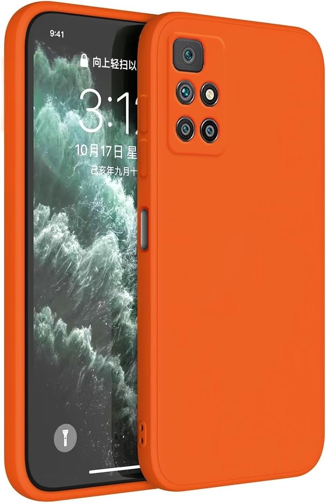Husa Topme pentru Redmi 10 / Redmi 10 2022 (6,5 inchi) Husa, Protector de piele din silicon TPU - Portocaliu