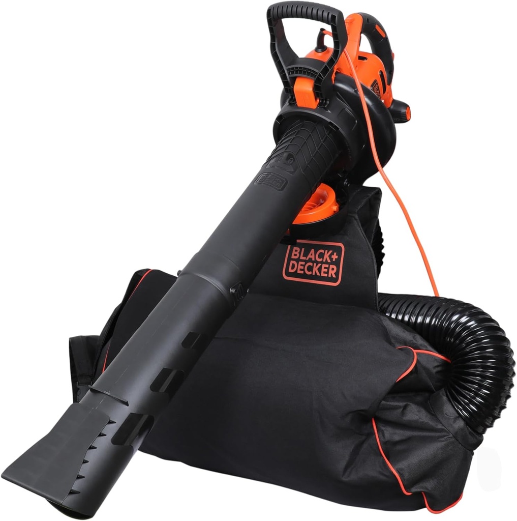 BLACK+DECKER 3000W SUFLANT/ASPIRAT/TOCĂTOR CU RUCSAC - RUCSAC 72L DE CULEGERE DE FRUNZE CU GOLIRE UȘOARĂ. BEBLV300-QS