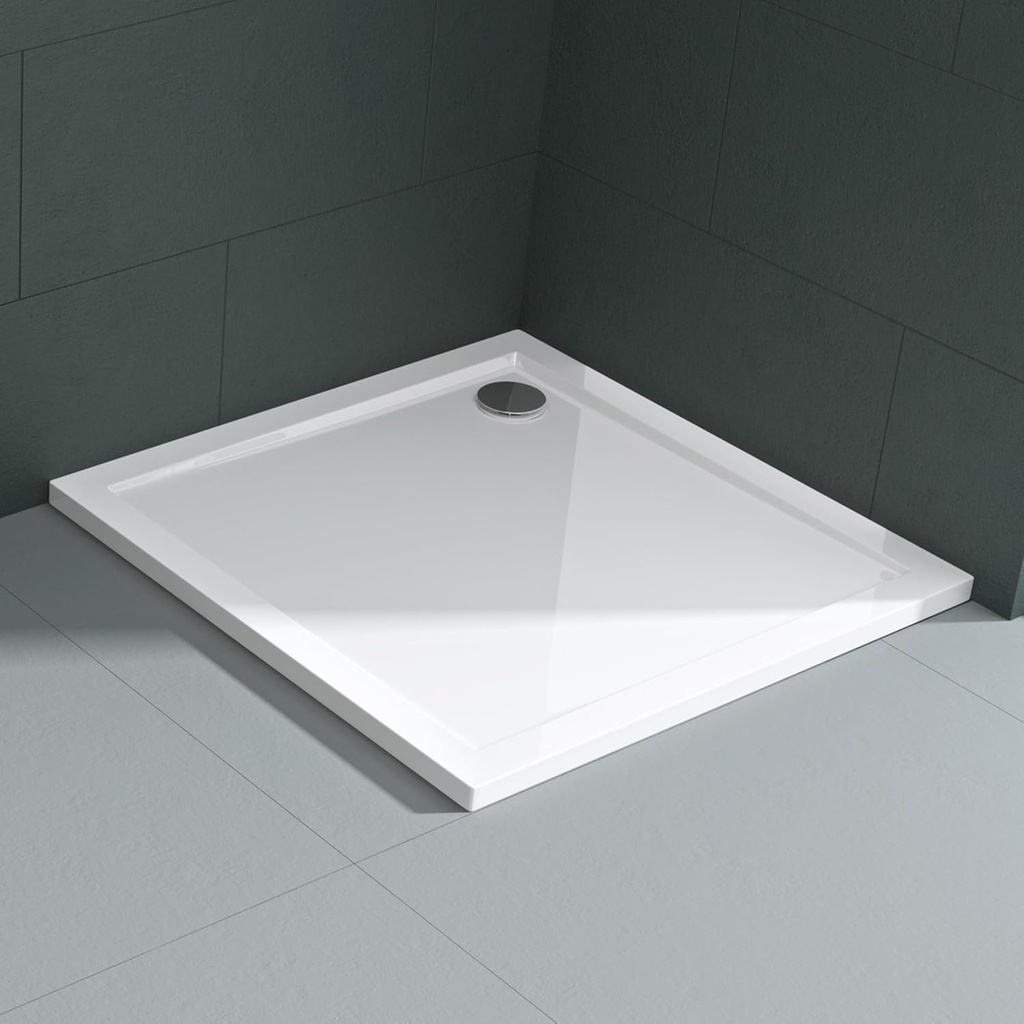 Cada de dus Mai & Mai 70x70x4cm, Cada de dus patrata din acril Faro1W, alb