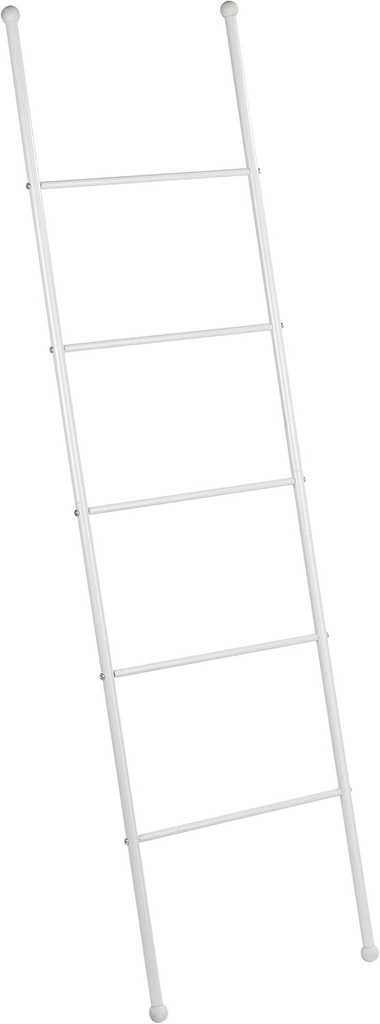 Scara pentru prosoape WENKO Mod. Suport prosoape practic Viva din otel lacuit alb 5 suporturi pentru prosoape Baza anti-alunecare Dimensiuni 43 x 156 x 3,5 cm