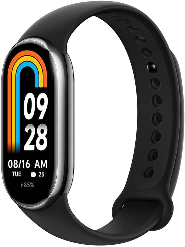 Xiaomi Mi Smart Band 8 - Bratara de activitate, display AMOLED, monitorizare ritm cardiac, 190 mAh, 150+ moduri sport, pana la 16 zile de viata a bateriei, negru