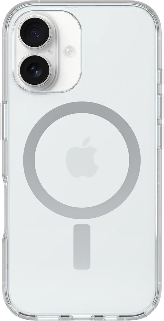Husa Otterbox Symmetry Series Clear MagSafe pentru iPhone 16, rezistenta la socuri, rezistenta la cadere, subtire, rezista de 3 ori mai multe caderi decat standardul militar, transparenta, fara cutie