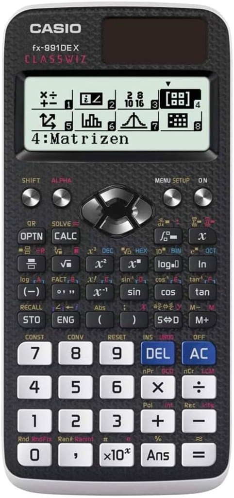 Calculator științific Casio FX-991DE X ClassWiz cu afișaj natural, negru, tehnico-științific