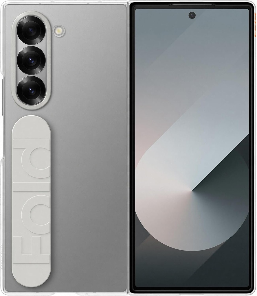 Husa transparenta Samsung EF-QF956 pentru Galaxy Z Fold6 | Husa smartphone, husa telefon mobil inclusiv suport pentru degete, husa de protectie, rezistenta la socuri, transparenta