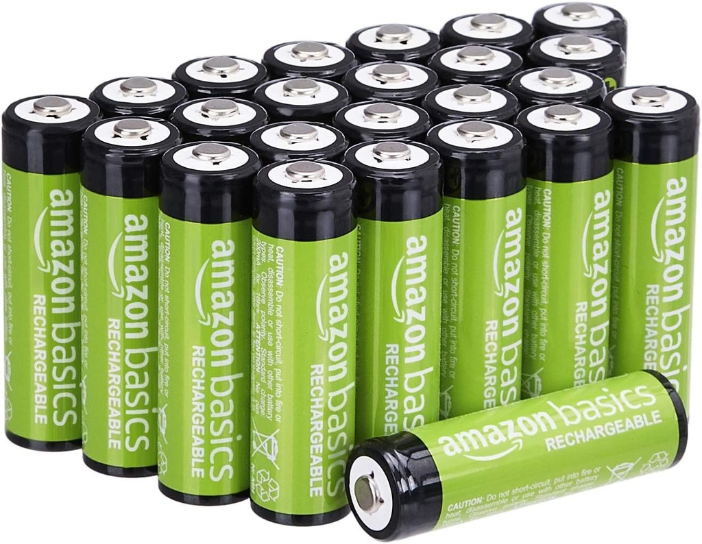 Baterii reincarcabile AA Amazon Basics, 2000 mAh, 24 conturi, NiMh, preincarcate