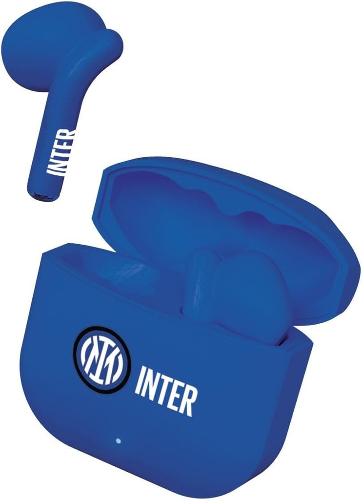 Casti wireless TECHMADE Inter Official - Casti intraauriculare cu carcasa de incarcare - Compatibile cu smartphone-uri/tablete/PC-uri (produs oficial)
