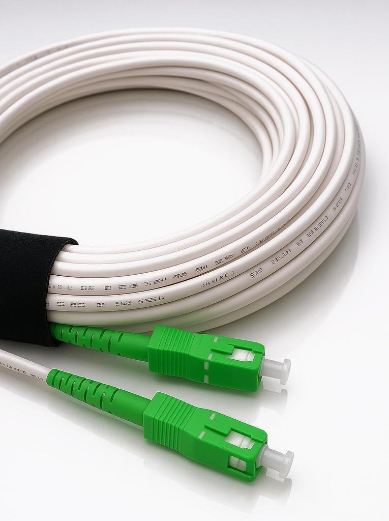 Elfcam - Cablu fibra optica de 30 m SC/APC la SC/APC Simplex monomod 9/125μm LSZH (30M)