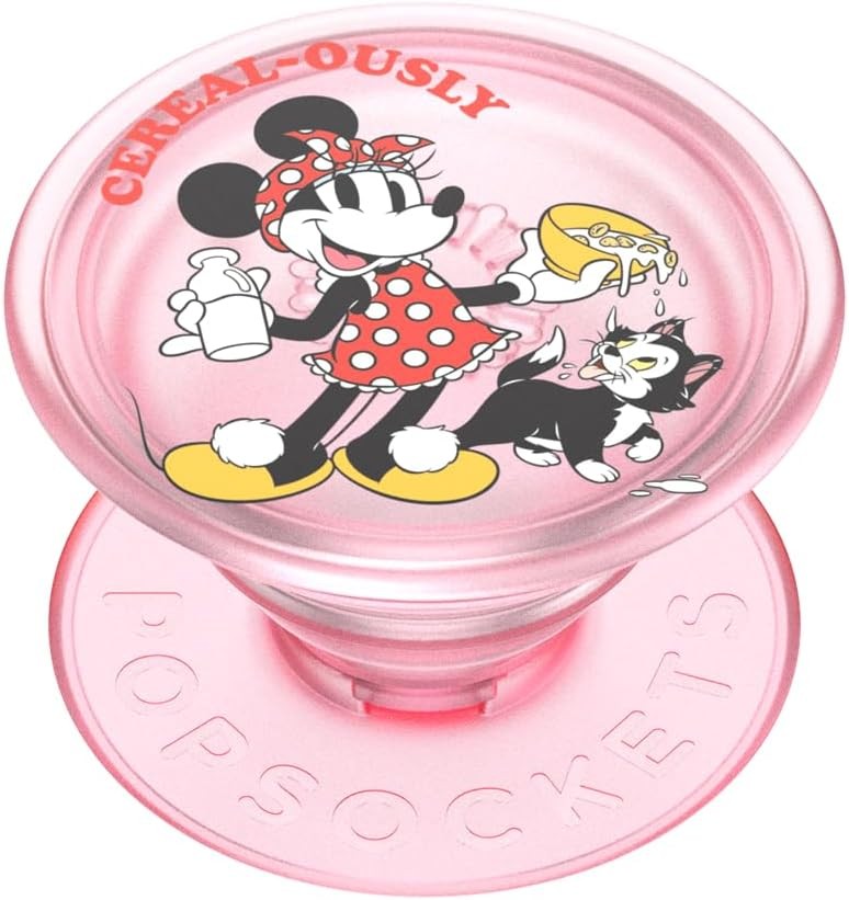 PopSockets: PopGrip - Suport si prindere extensibile cu un blat interschimbabil pentru smartphone-uri si tablete - Minnie cu cereale