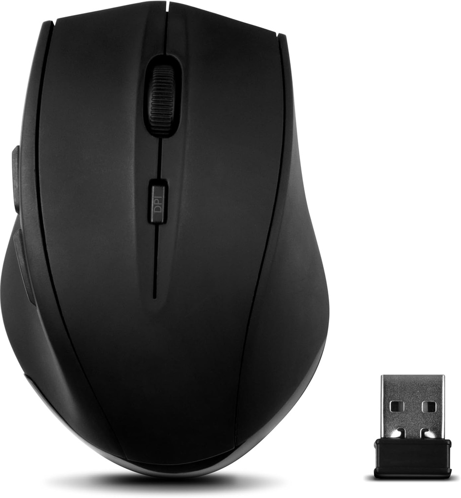 Mouse silențios Speedlink CALADO – mouse fără fir, silențios pentru birou/birou acasă și jocuri, butoane silențioase, negru