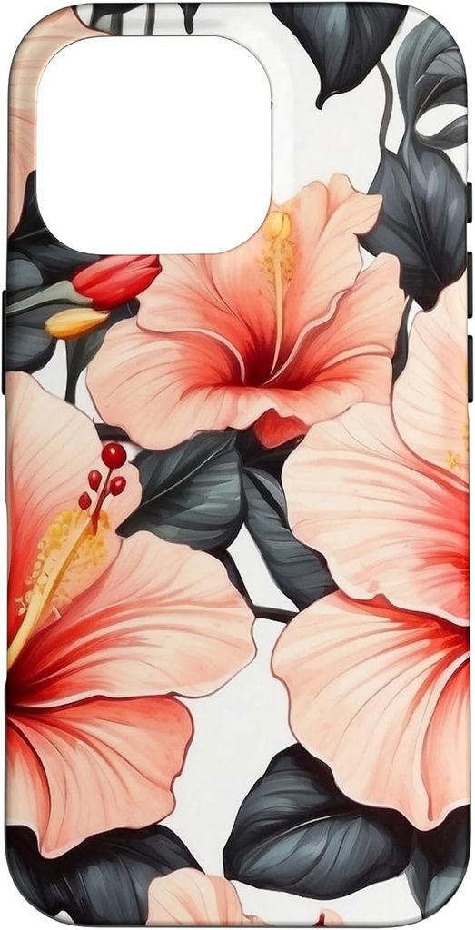 Husa pentru iPhone 16 Pro Aloha Style Hawaii Hibiscus Flowers Pattern Floral