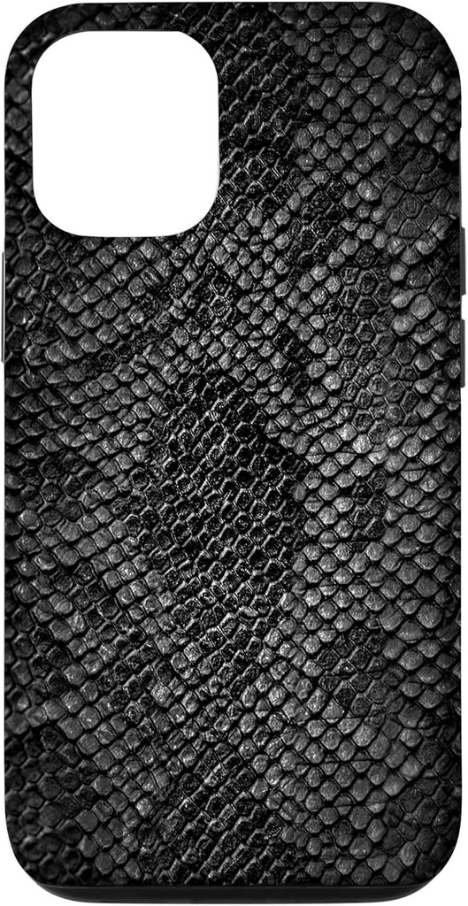 Husa pentru iPhone 12/12 Pro Python Anaconda Snakeskin Pattern, neagra