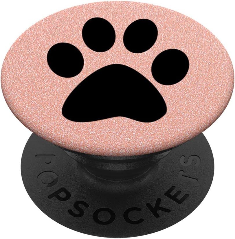 PopSockets Pink Dogs, Cats Lab with Heart on Black PopSockets PopGrip: suport si prindere interschimbabile pentru telefoane/tablete