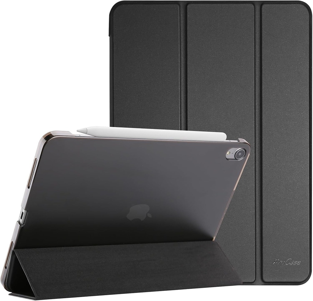 Husa ProCase pentru iPad Air 11 inchi M2 2024 iPad Air 6/ iPad Air a 5-a generatie 2022/ iPad Air a 4-a generatie 2020 10,9 inchi, 11 inchi Husa de protectie iPad Air (M2) pentru iPad Air 11/ Air 6/5/4 - neagra