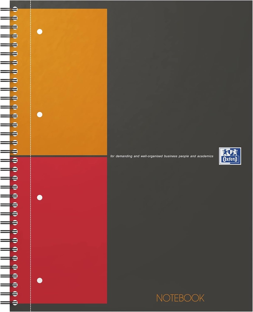 Oxford Notebook International A4, pătrat, 160 de pagini, copertă solidă din carton