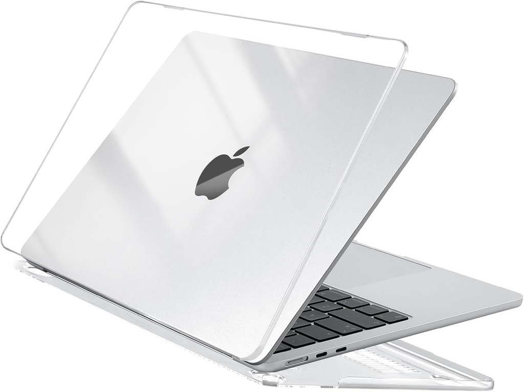 Husa EooCoo compatibila cu MacBook Air 13,6 inchi M2 M3 A2681 A3113, lansare 2022 2024 cu Touch ID, carcasa rigida de protectie din plastic pentru MacBook Air 13,6 inchi M3 M2 - Crystal Clear