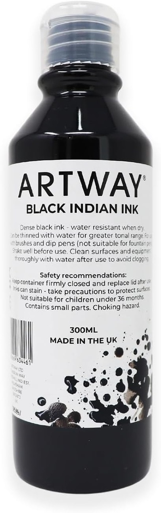 Artway Black Ink - 300ml - Ideal pentru desen, ilustrare și caligrafie