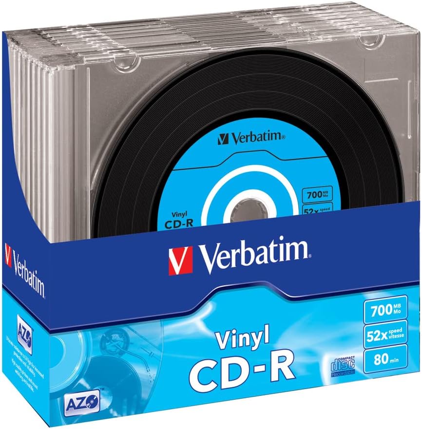 Verbatim CD Rohlinge Slim Case 10 Bucuri negru