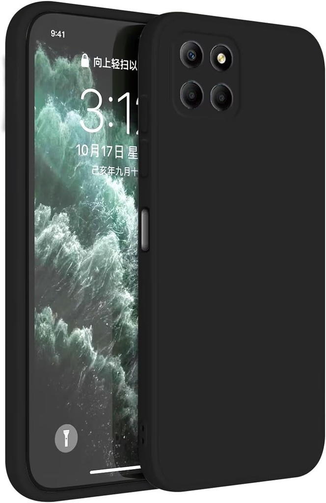 Husa Topme pentru telefon mobil pentru Honor X8 5G / Honor X6 5G Husa de protectie de 6,5 inchi, protectie pentru piele din husa din silicon TPU - neagra