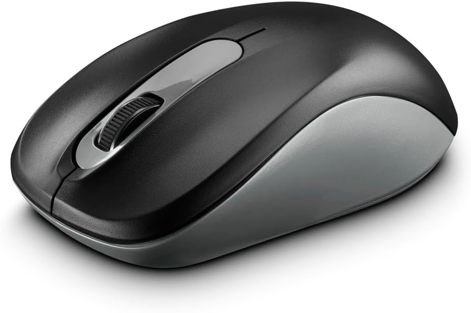 Mouse wireless Hama pentru utilizatori stangaci si dreptaci (3 butoane, 2,4 GHz, cu receptor nano USB, 1600 DPI, mouse optic, pentru notebook si PC) antracit/negru