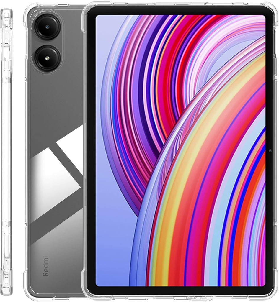 Husa zZjoOoj pentru Redmi Pad Pro/Xiaomi Poco Pad (2024) tableta de 12,1 inchi, husa moale TPU ultrasubtire si usoara, rezistenta la socuri (transparenta)