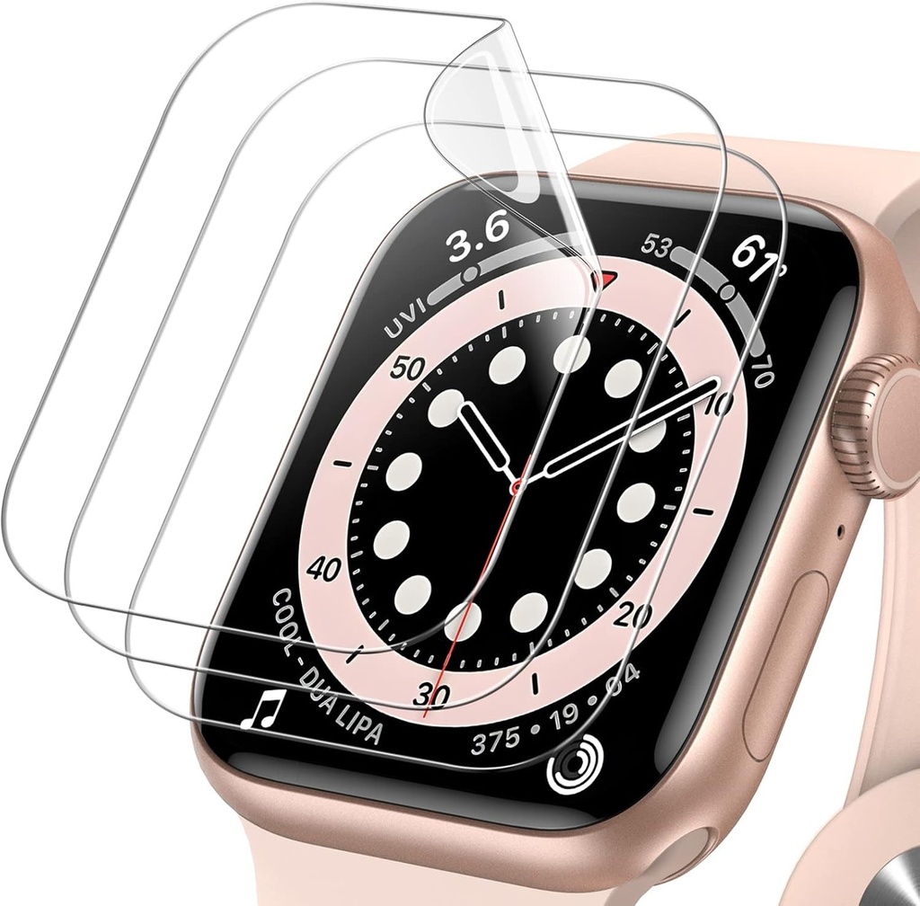 Protector de ecran JETech pentru Apple Watch SE (2022/2020) /Seria 6 5 4 44 mm, Film de protectie pentru ecran TPU de inalta definitie, 3 piese