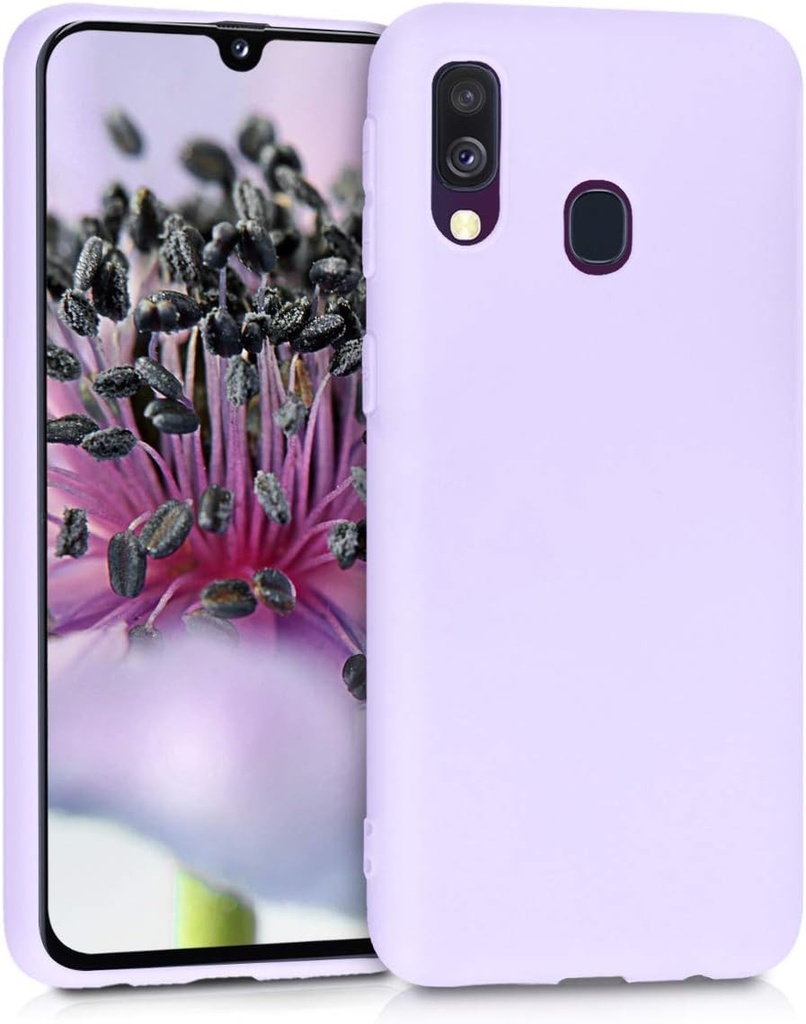 Husa kwmobile Compatibila cu Husa Samsung Galaxy A40 - Husa de protectie din silicon moale - Lavanda