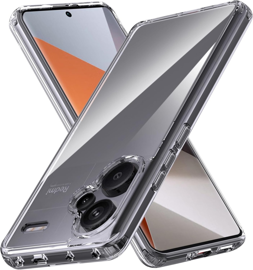 Husa Anoowkoa pentru Xiaomi Redmi Note 13 Pro+ 5G/Redmi Note 13 Pro Plus 5G Husa hibrida TPU rezistenta la socuri si husa de protectie transparenta pentru PC Huse din silicon dur rezistente la soc.
