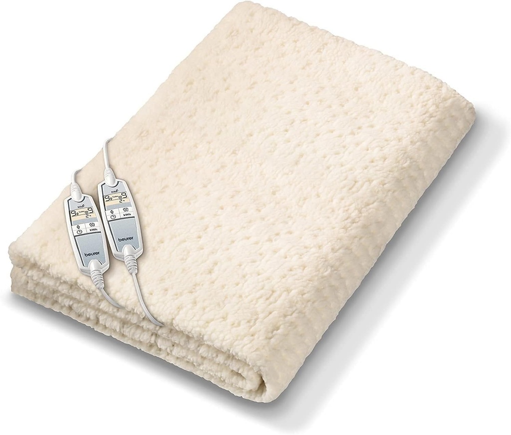 Topper saltea incalzit Beurer UB 86, 160 x 150 cm, 2 locuri, zone de incalzire reglabile separat, oprire automata, pentru canapea si pat, lavabil la masina