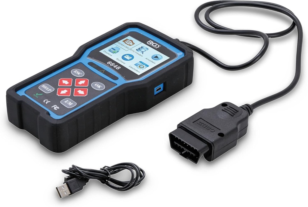 BGS 6648 | Instrument de diagnosticare a erorilor OBD 2 (EOBD) | Cod de eroare text simplu | Scanner auto / Cititor de coduri
