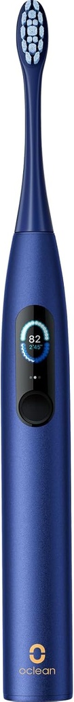 Periuță de dinți electrică Oclean X Pro, periuță de dinți sonică cu afișaj color, 3 moduri de periaj și 32 de intensități, autonomie de 30 de zile, cu temporizator, senzor de presiune și aplicație, albastru